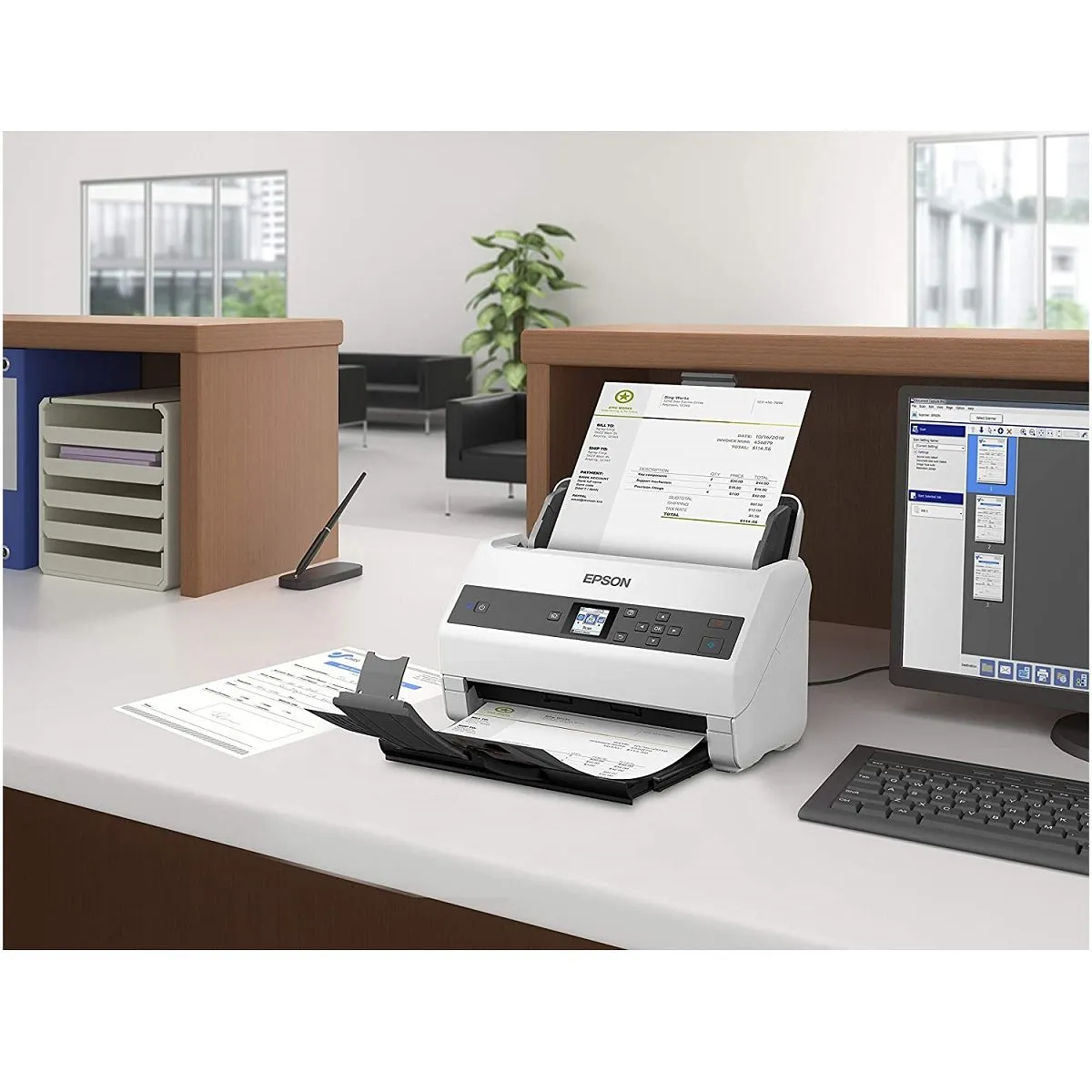 EPSON - Escáner Epson WorkForce DS-870, 600dpi, 65 ppm / 130 ipm, ADF.