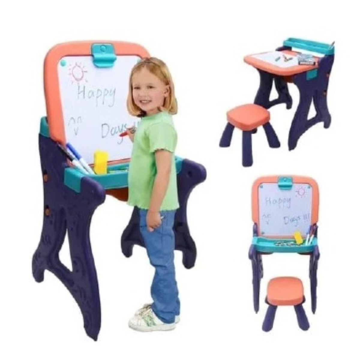 GENERICO - Mesa de arte con Pizarra y silla para niños