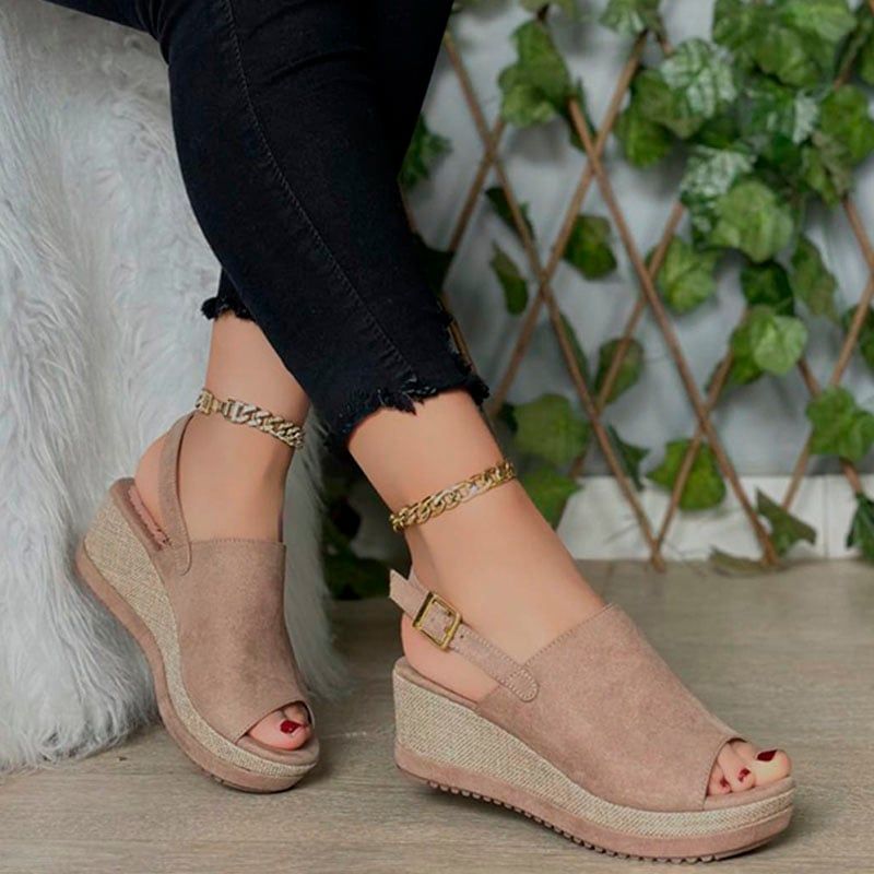 GENERICO - 2046L-43 Sandalia Mujer Romina Lara Color Beige