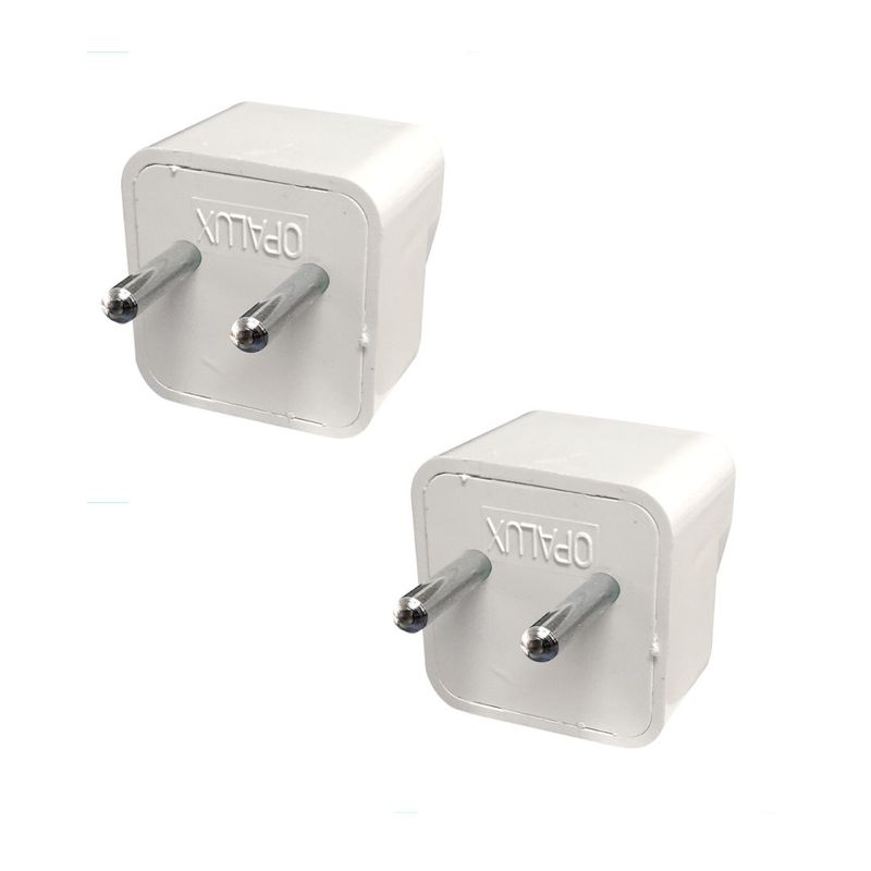 OPALUX - Adaptador x2 Unid Enchufe Redondo Múltiples Opalux AP-6049