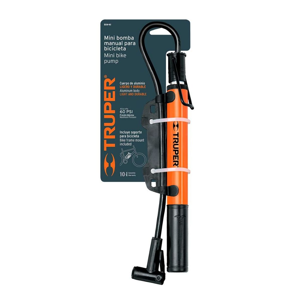 TRUPER - Inflador Mini Bomba Truper 60 PSI