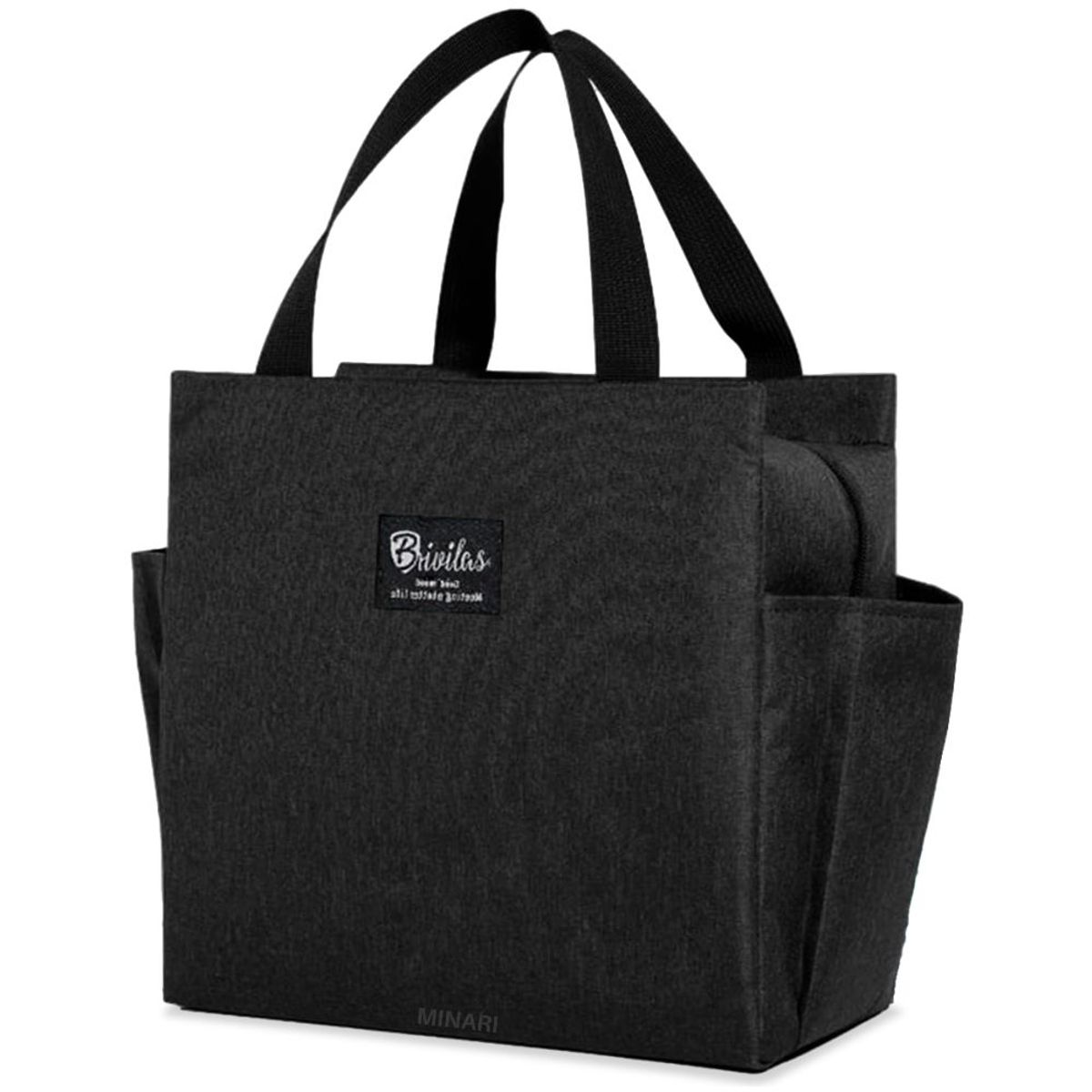 MINARI - Lonchera Térmica Fiambrera Portátil Impermeable Negro 72L