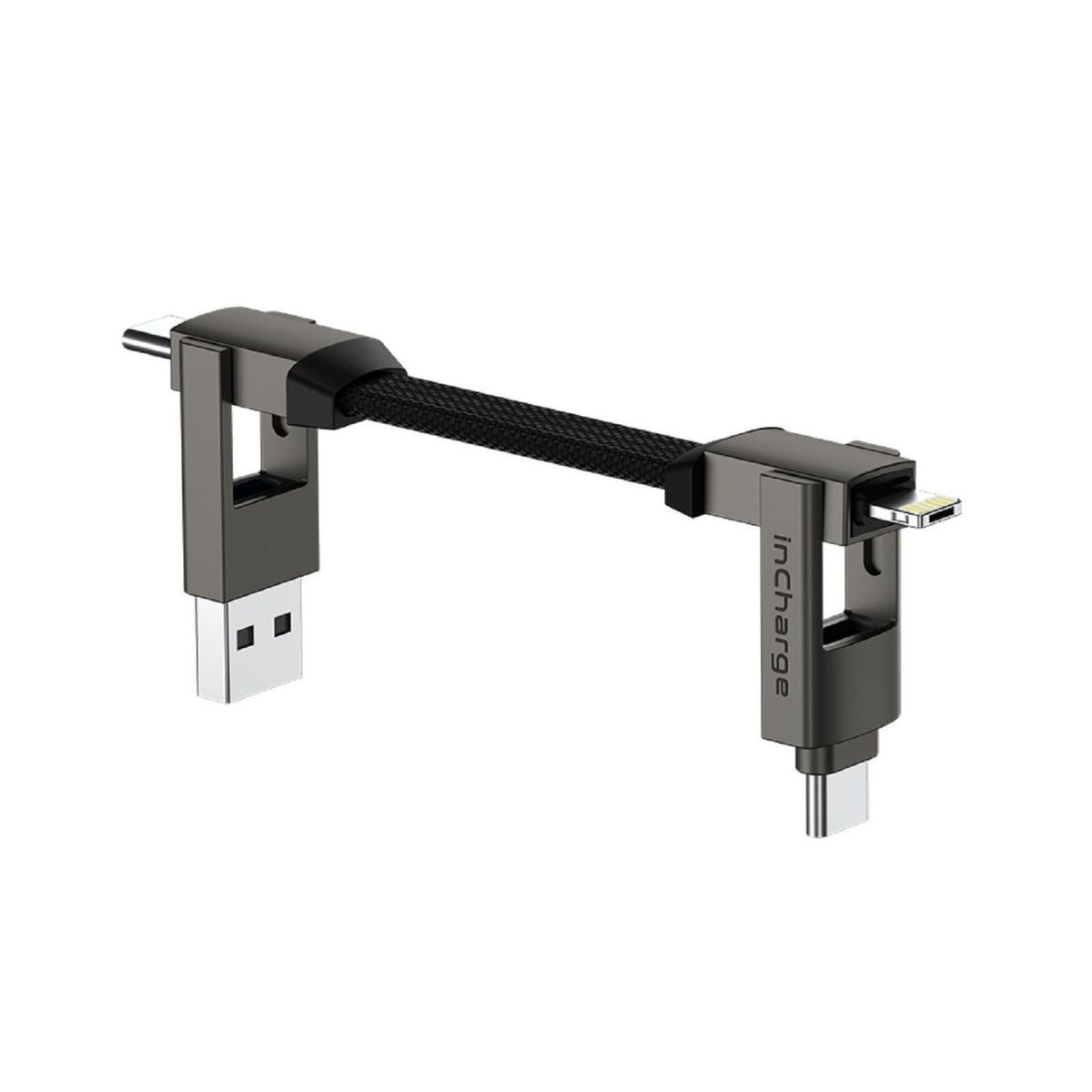INCHARGE - Cable Llavero de Carga y Transferencia de Data 6 Conexiones Marca inCharge