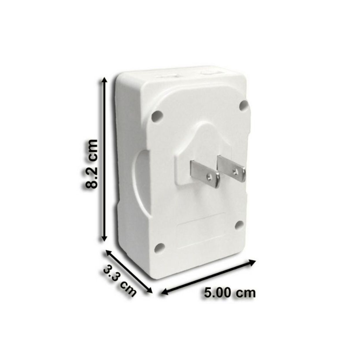 OPALUX - Adaptador Enchufe Multiple Con 2 Puertos Usb Op-823 A Opalux