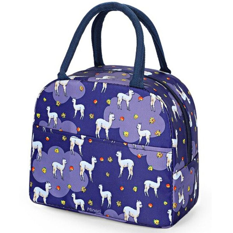 MINARI - Lonchera Térmica Fiambrera Portátil Diseño Alpaca Morado 83L