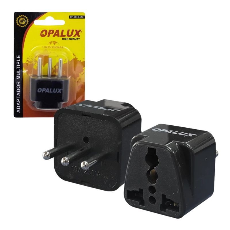 OPALUX - Adaptador Enchufe Multiple Redondo 3 En Linea Op603-l Opalux