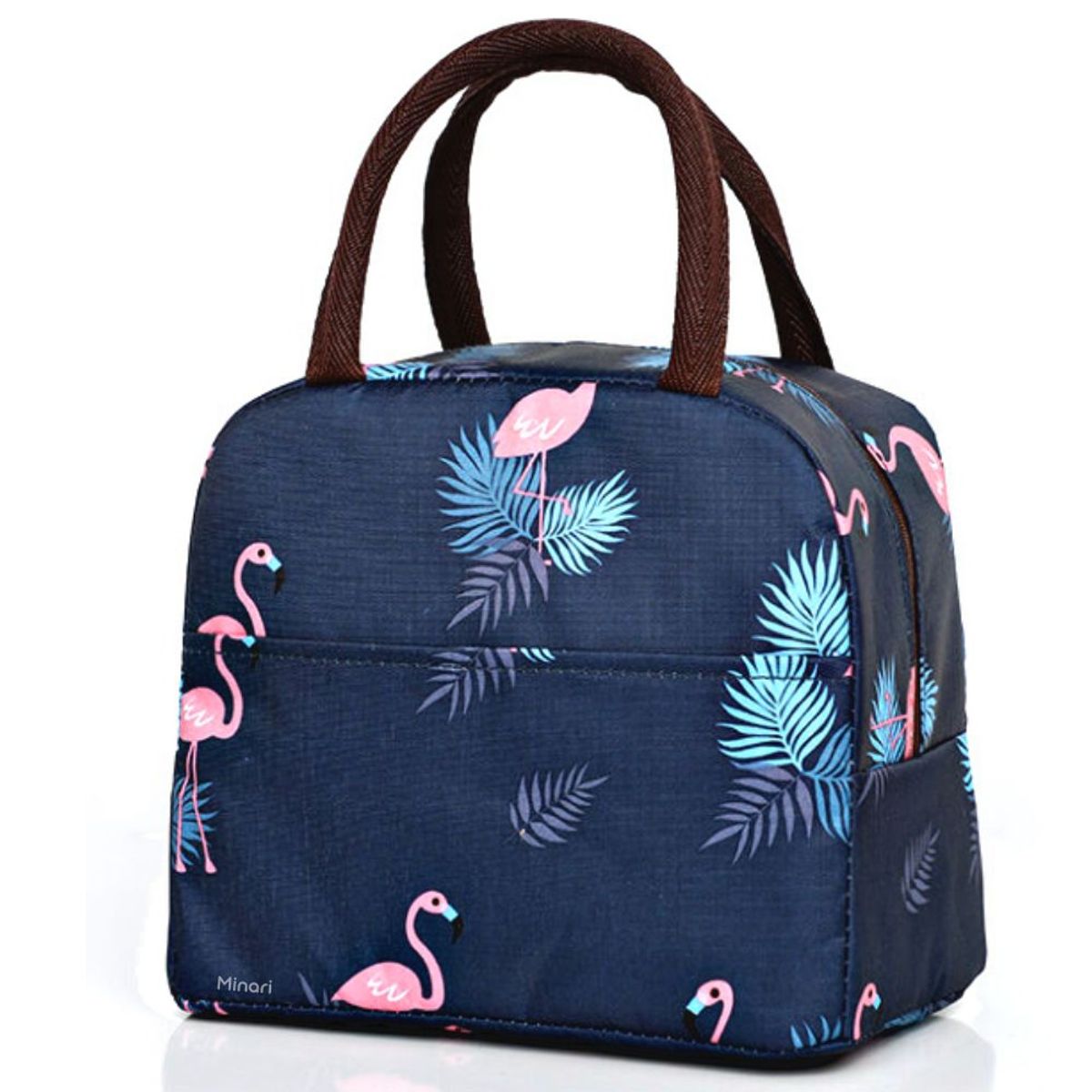 MINARI - Lonchera Térmica Fiambrera Portátil Diseño Flamenco Azul 83L