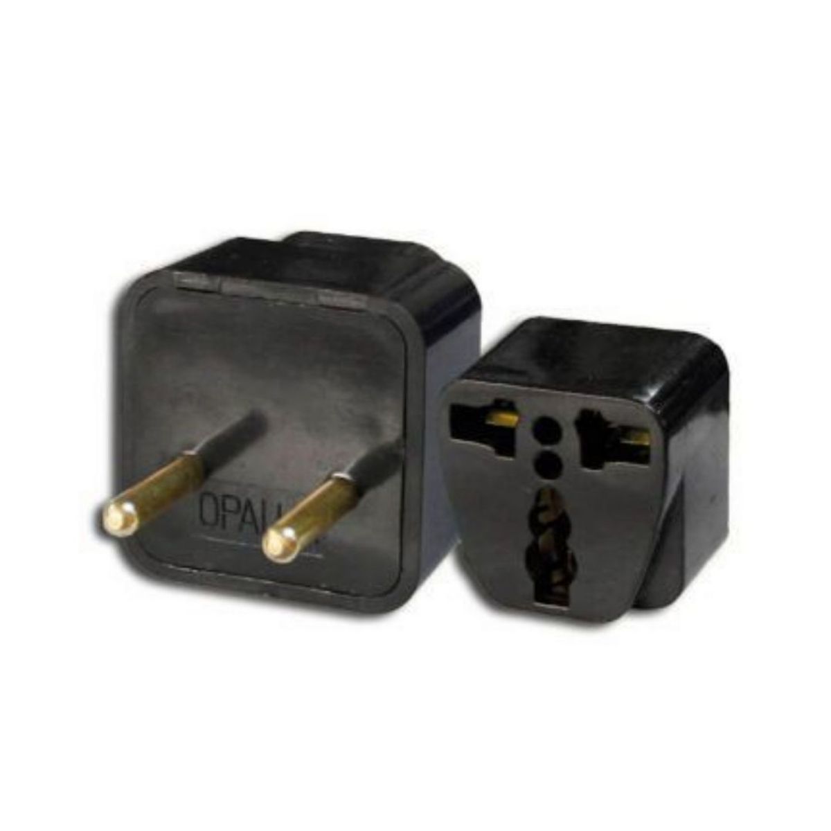 OPALUX - Adaptador X2 Unid Enchufe Multiple Redondo AP-6049B Opalux