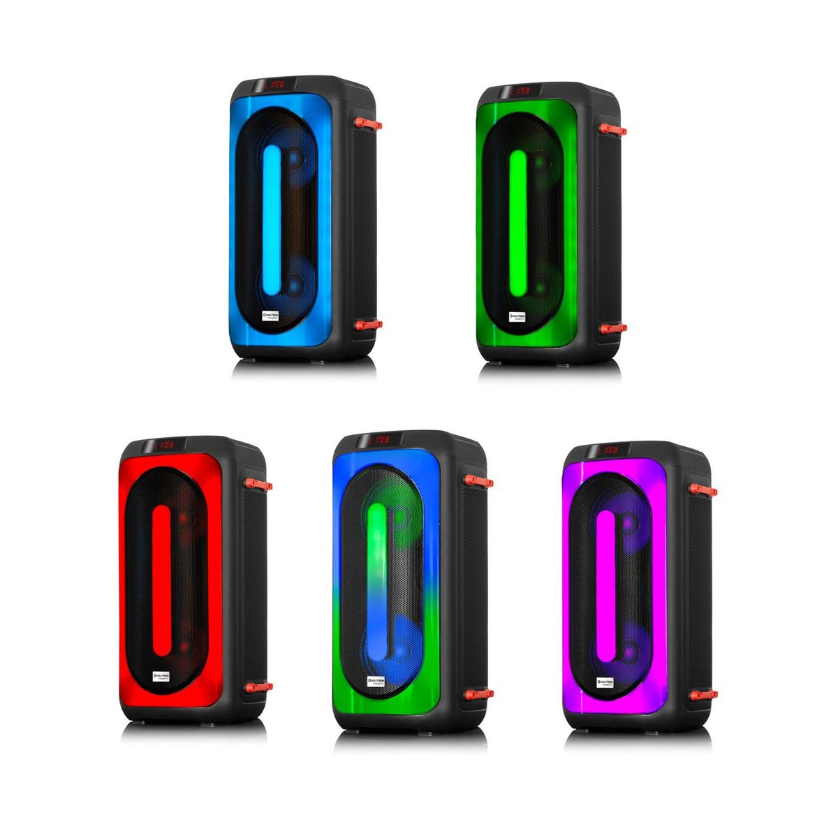 MAXTRON - Parlante Maxtron fassano6.5 Iluminación RGB 2 bocinas de 6.5" BT FM