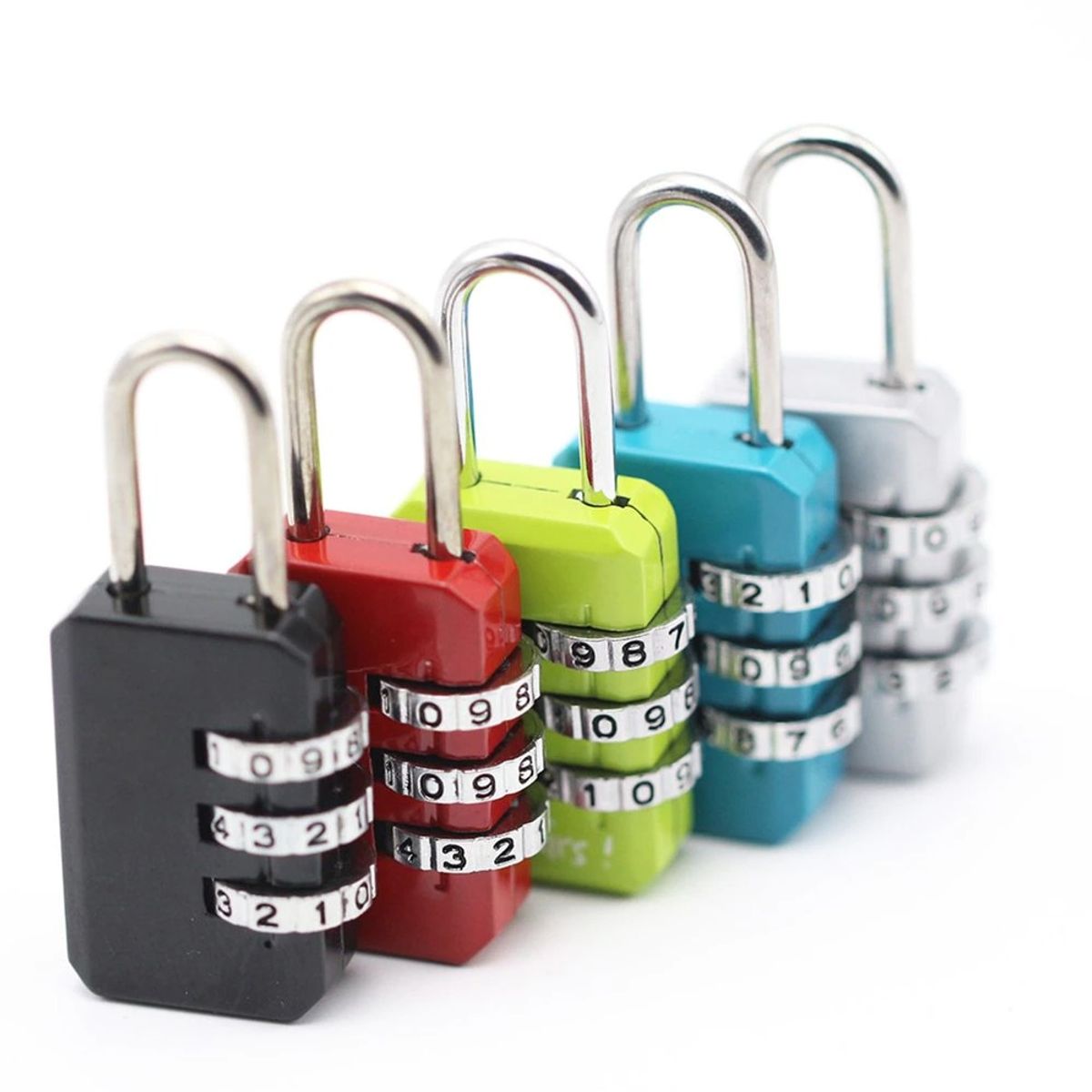 GENERICO - Candado Seguridad Mochilas Casillero Maleta Viaje 3 Dígitos