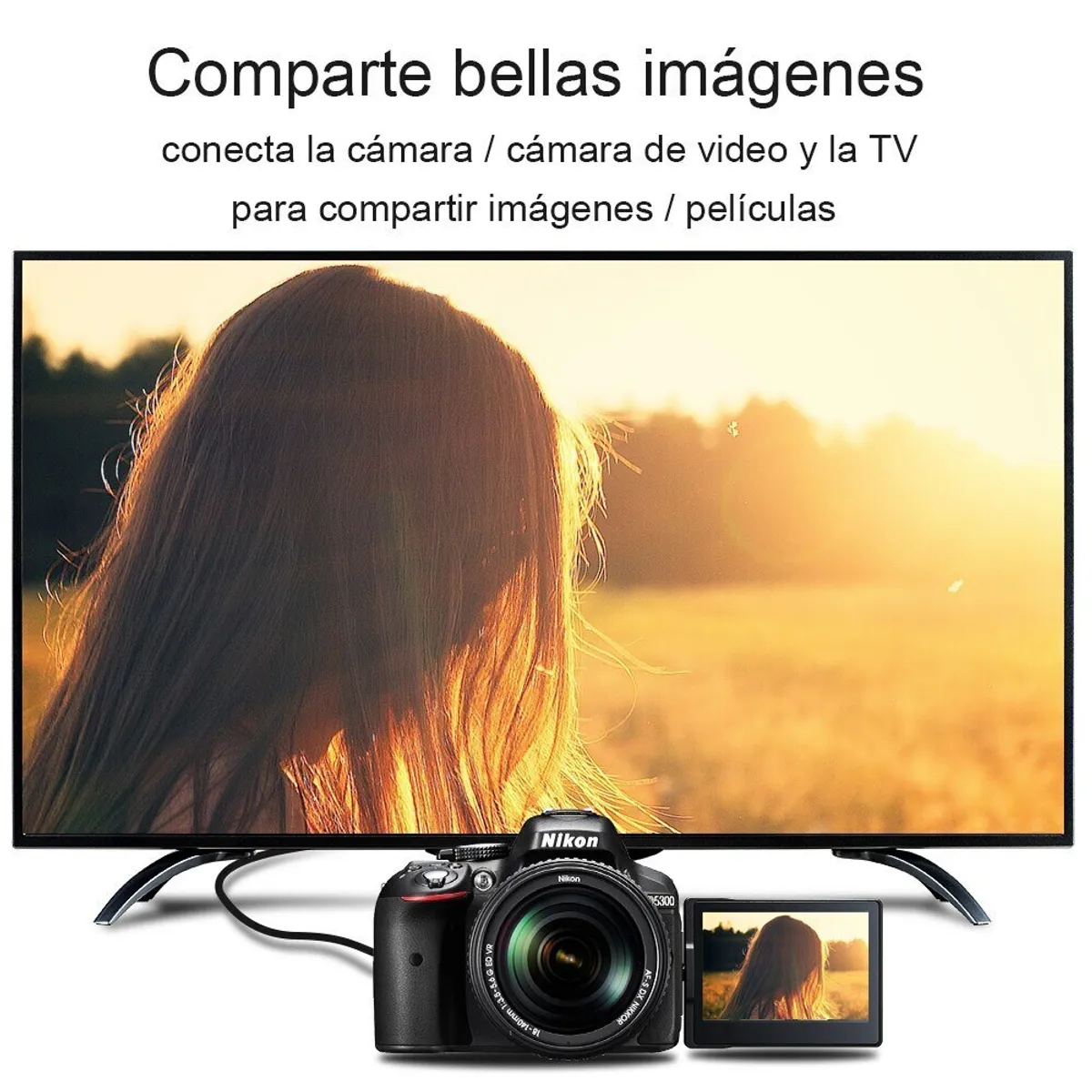 NETCOM - Cable Mini Hdmi a Hdmi 5 Metros NETCOM 2.0 4K 60 Hz ULTRA HD eARC