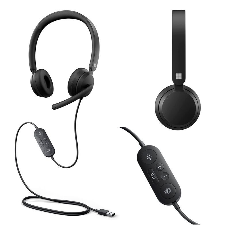 MICROSOFT - Audifono Microsoft Usb Microfono Moderno Call center Cableado