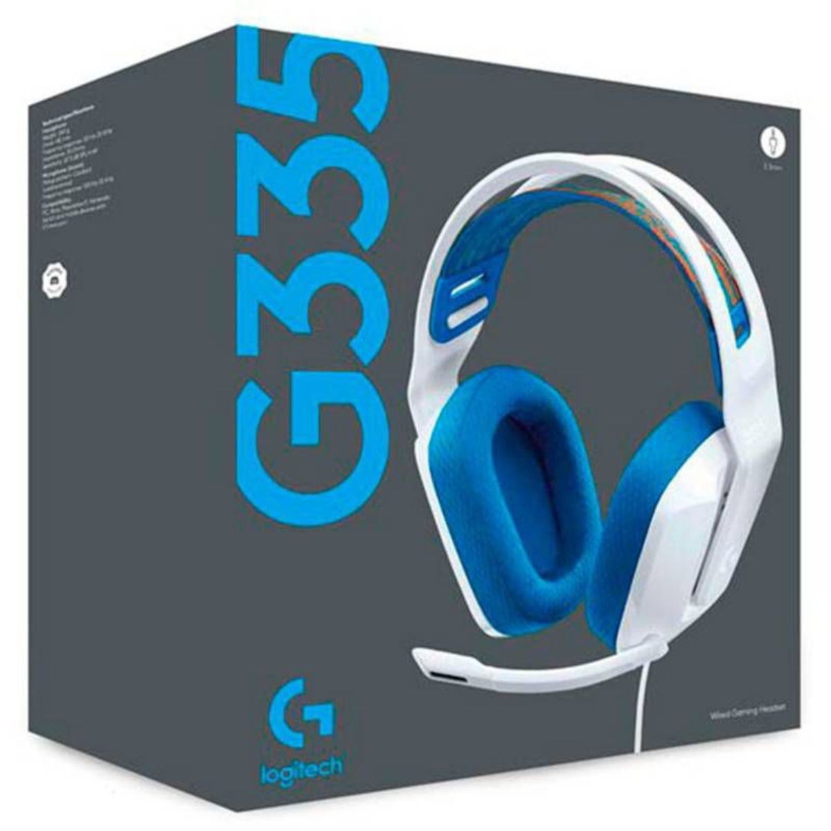 LOGITECH - Audifono Gamer Logitech G335 Microfono Gaming Blanco
