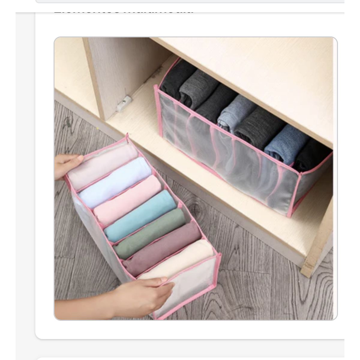 AURELA - Organizador de Pantalones Rosado Pack de 4 unidades.