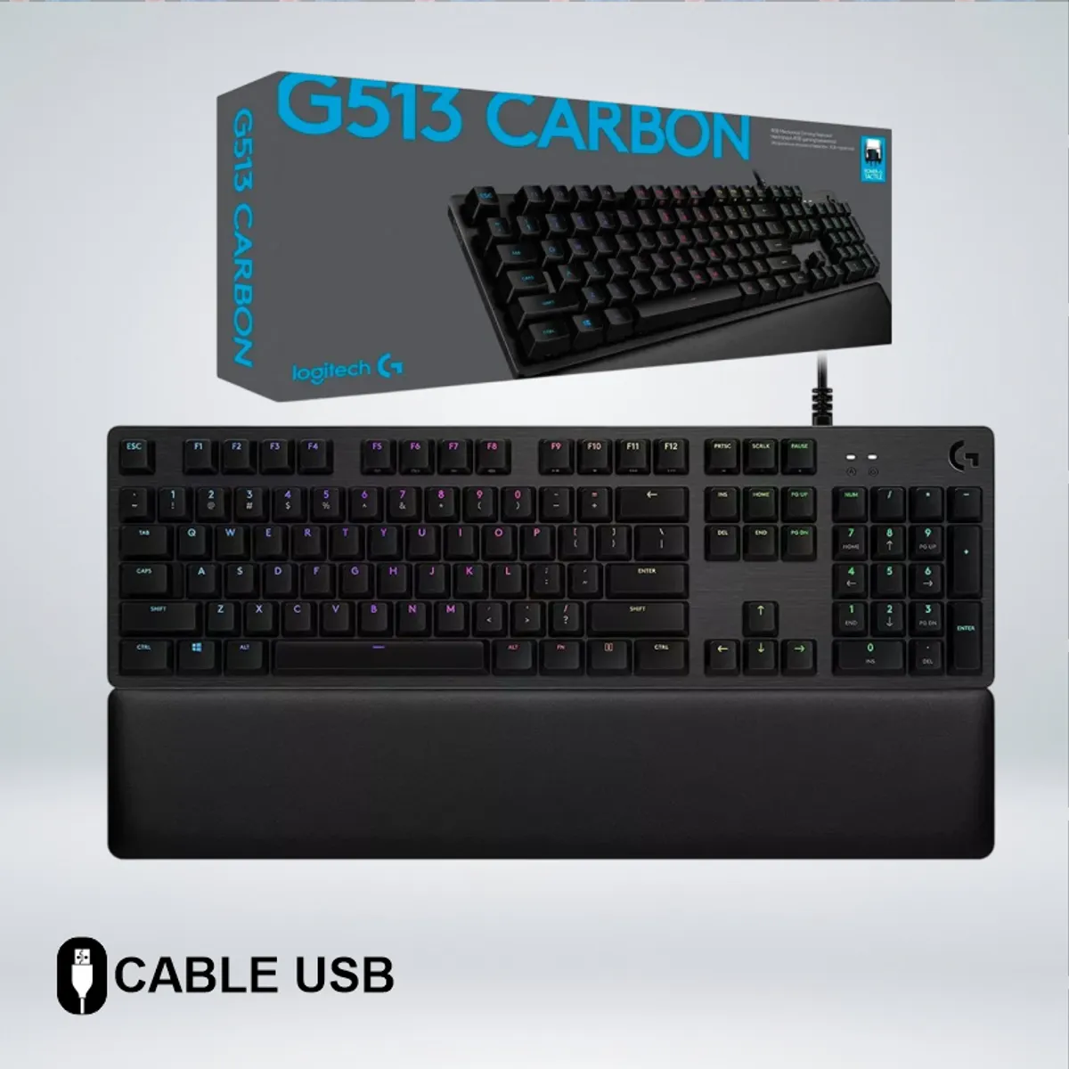 LOGITECH - TECLADO GAMER LOGITECH G513 RGB LIGHTSYNC SWITCH GX BROWN