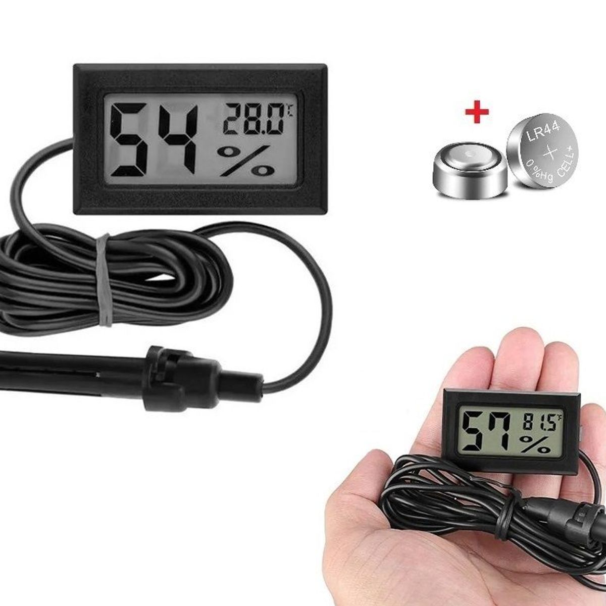 GENERICO - Termómetro Higrómetro Digital Lcd Humedad Temperatura con Sonda