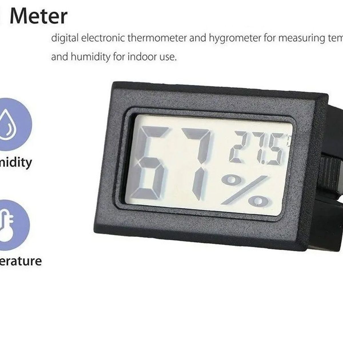 GENERICO - Termómetro Higrómetro Digital Lcd Humedad Temperatura con Sonda
