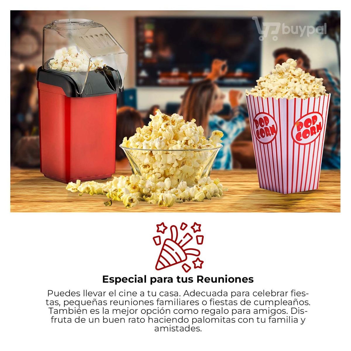 BUYPAL - Maquina Pop Corn Canchita Cine Pelicula