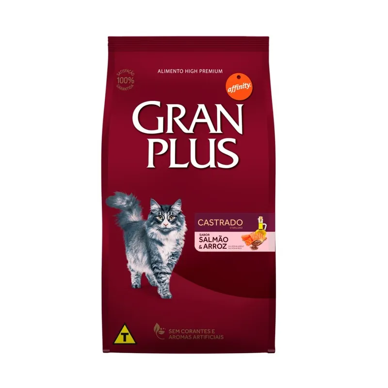 GRAN PLUS - Gran Plus Gatos Castrados Adultos Salmon y Arroz 3 Kg