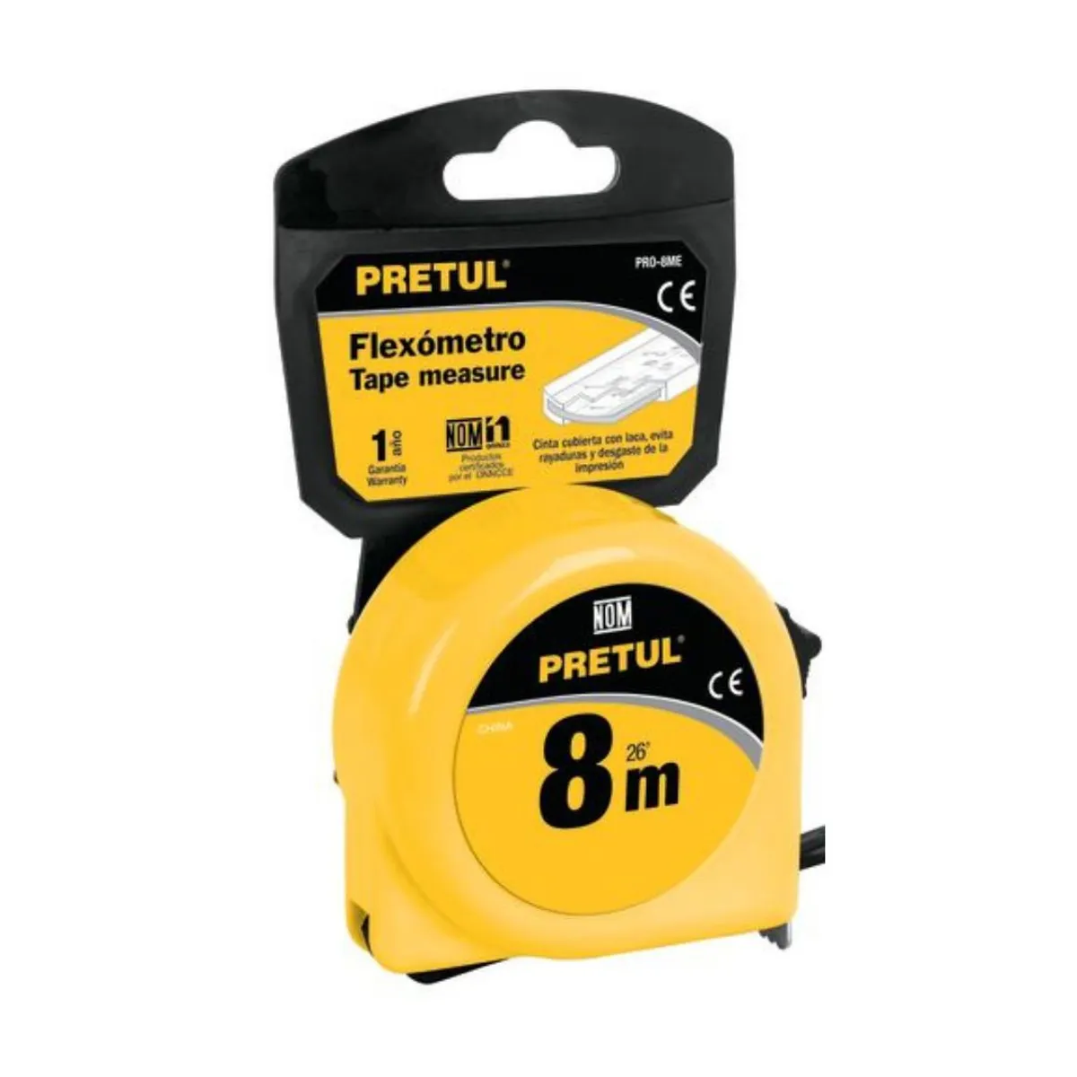 PRETUL - Wincha Cinta Metrica De 8 Metros De Metal Pretul