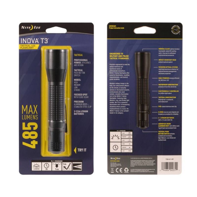NITE IZE - Linterna de Mano Profesional Nite Ize INOVA® T3® LED