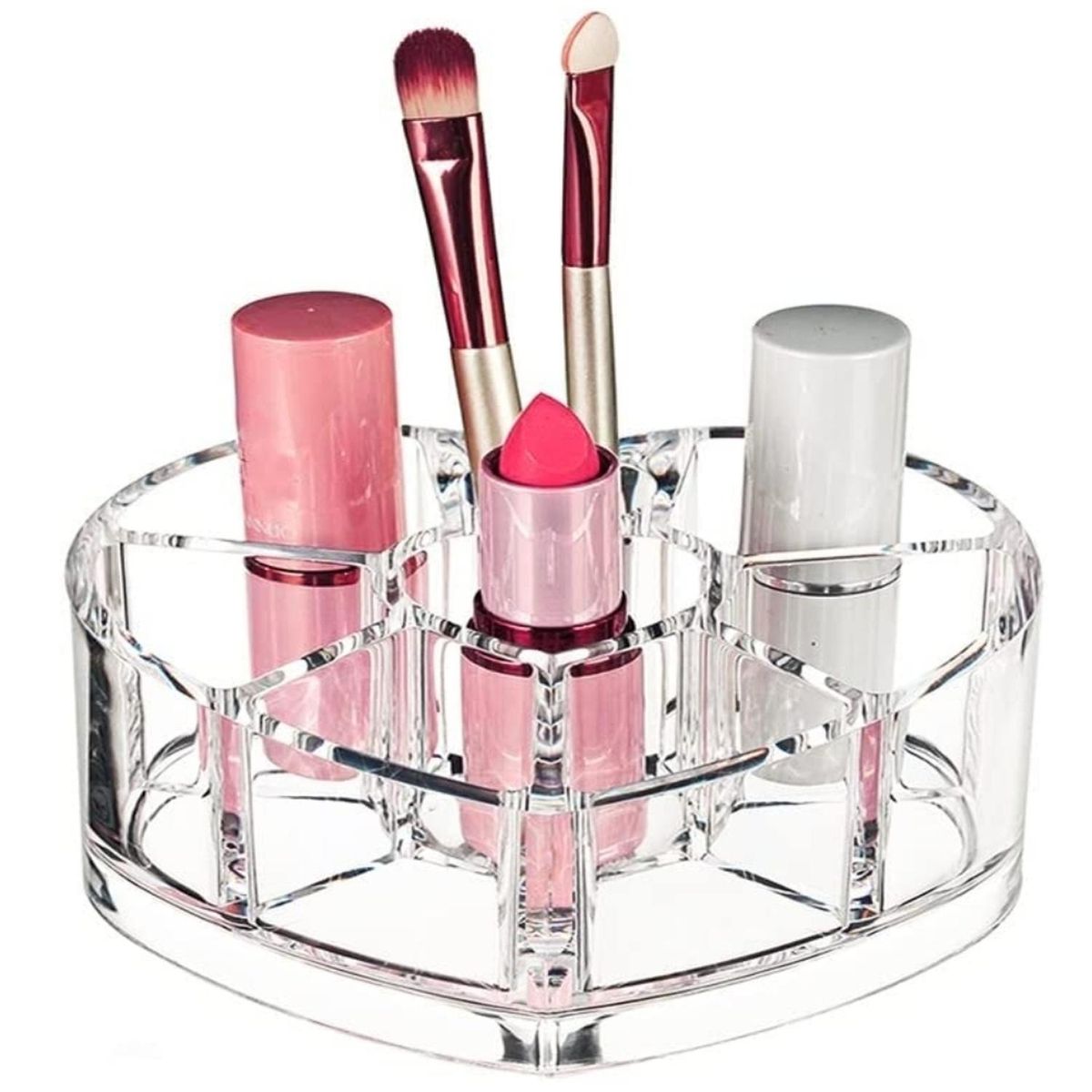 MINARI - Organizador de Maquillaje Acrílico De Corazón 101A