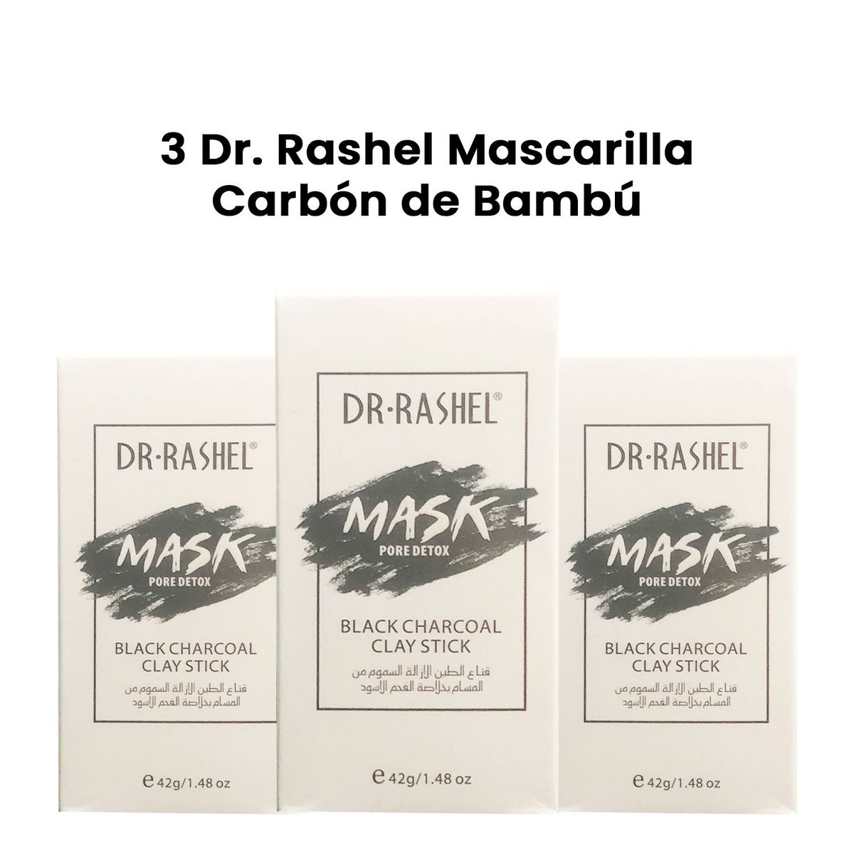 GENERICO - 3 Dr. Rashel Mascarilla Carbón de Bambú.