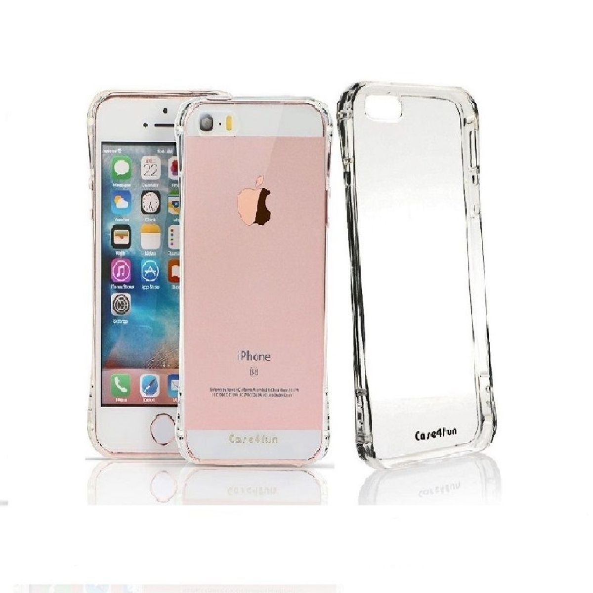 GENERICO - Cover de silicona transparente iPhone 5S-.