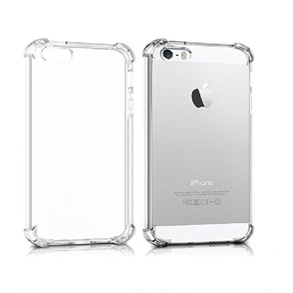 GENERICO - Cover de silicona transparente iPhone 5S-.