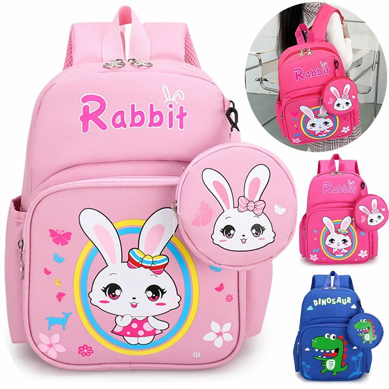 GENERICO - Set Mochila infantil escolar con Monedero incluida - Rabbit