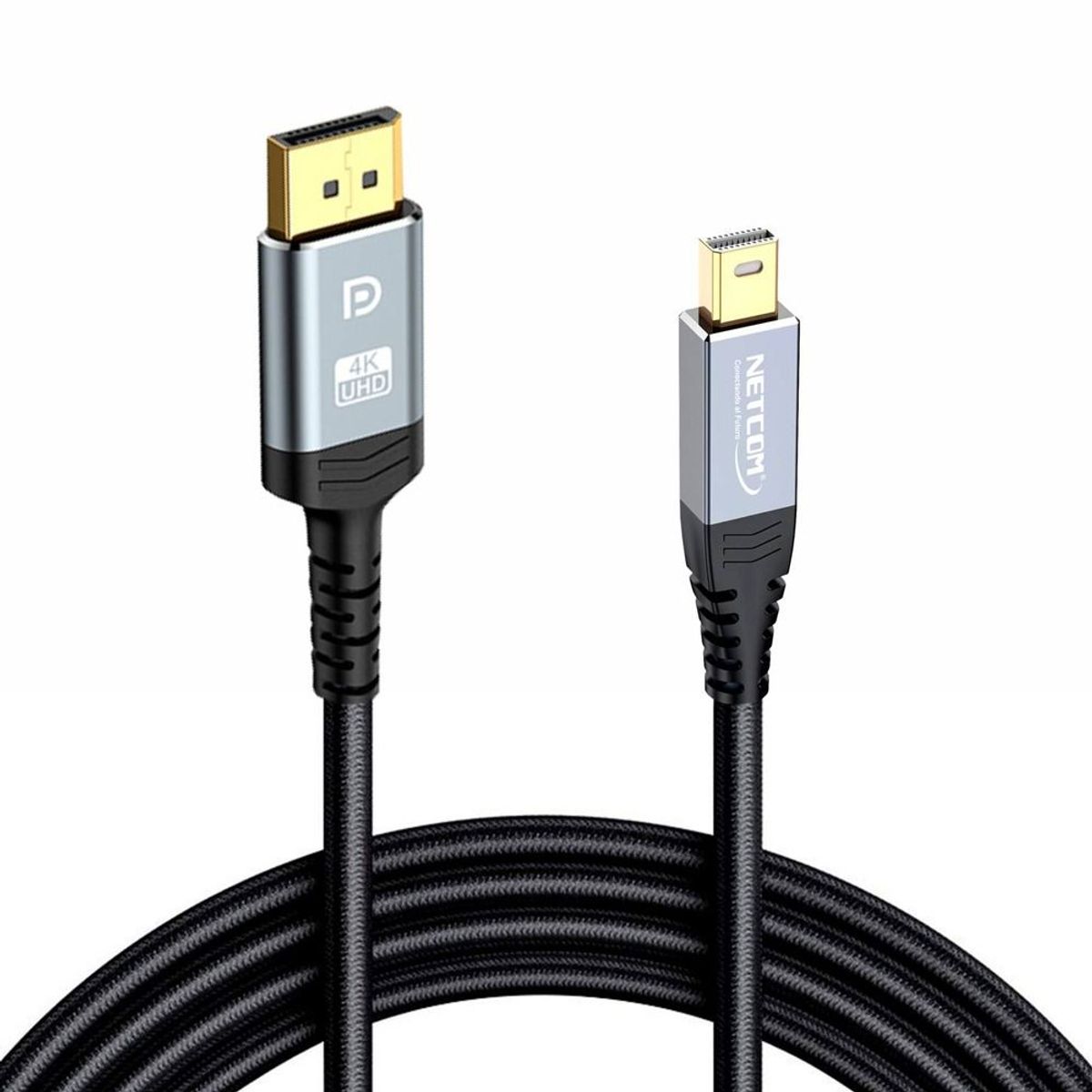 NETCOM - Cable Mini Displayport a Displayport Netcom Pvc Macho 1.8 Metros 4k