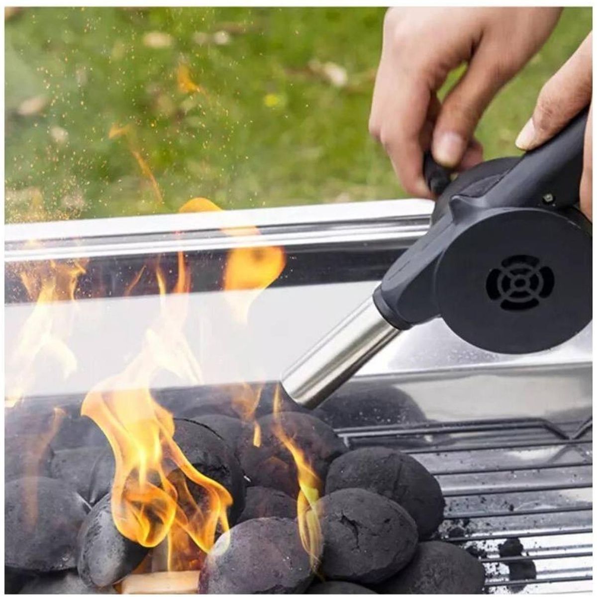 MINARI - Encendedor de Carbón Soplador de Parrilla Barbacoa 104E