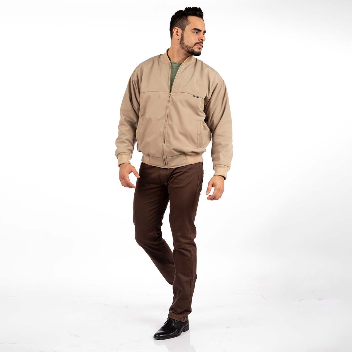 KAEROSHY - Casaca Legant Hombre Cuello Tejido - Beige