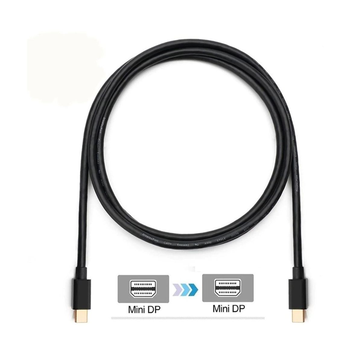 NETCOM - Cable Mini Displayport a Mini Displayport Netcom pvc 1.8 metros 4k