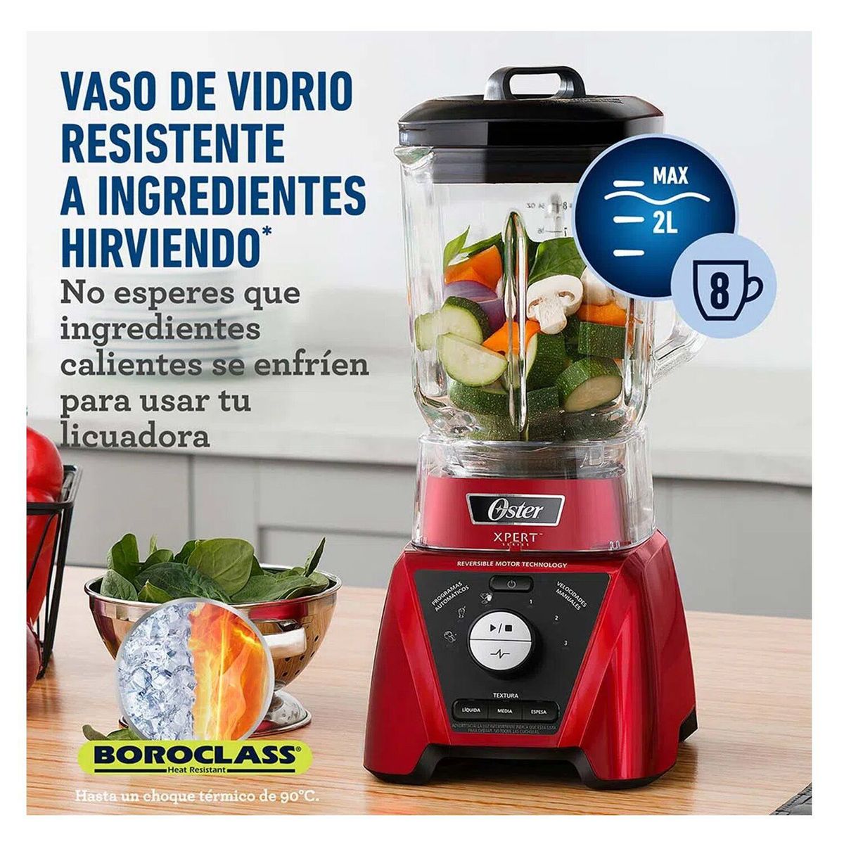 OSTER - Licuadora XPERT control de textura BLST3BRPG