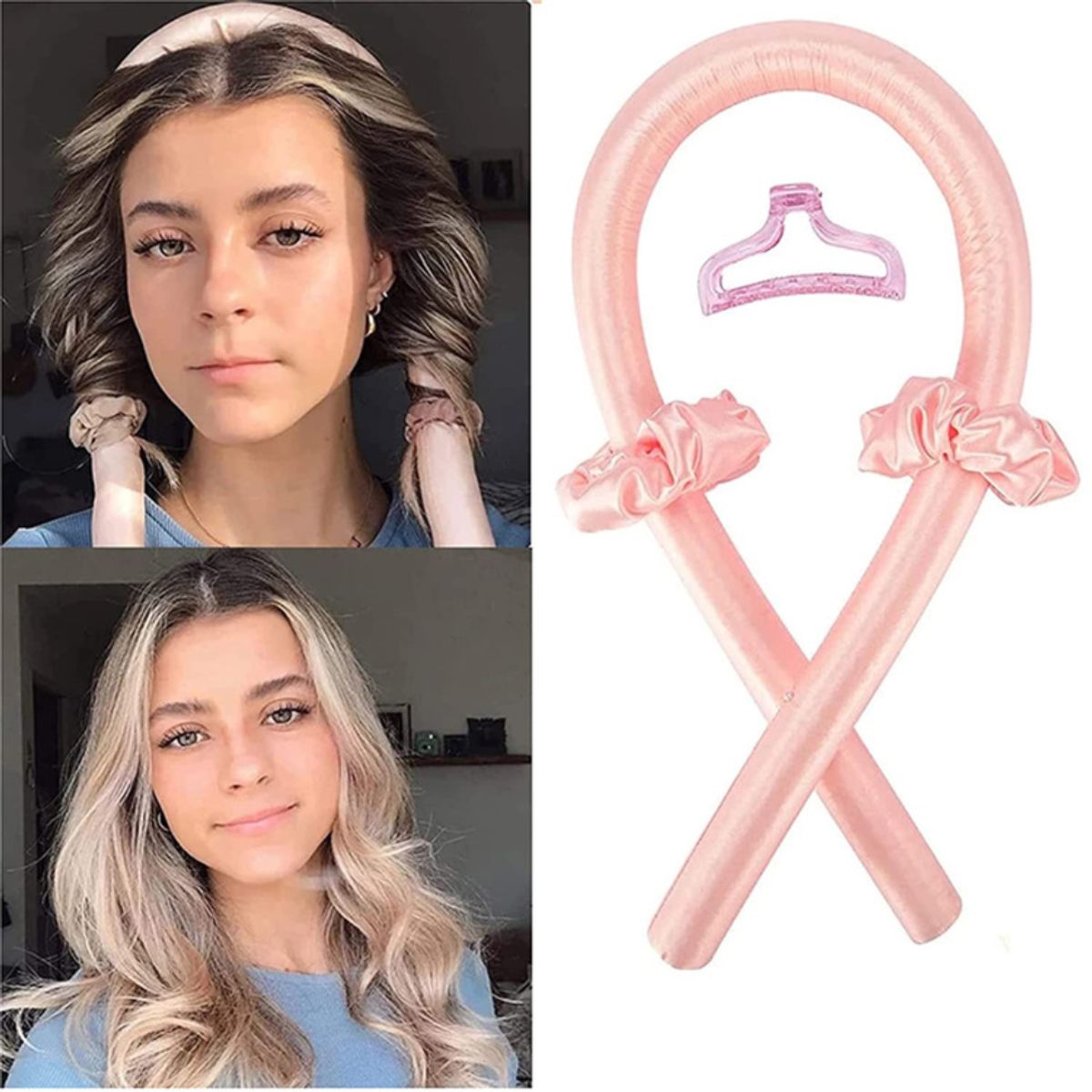 AURELA - Pack de 2 Rizadores de Cabello sin Calor con Accesorios