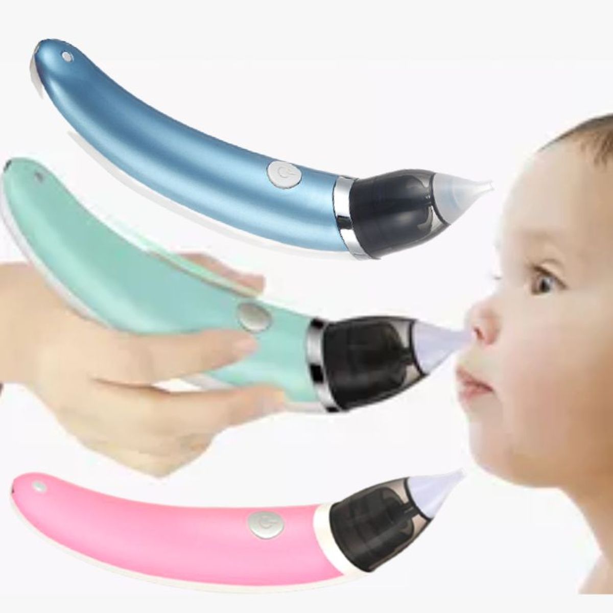 GENERICO - Aspirador o succionador nasal eléctrico bebe y niños VERDE