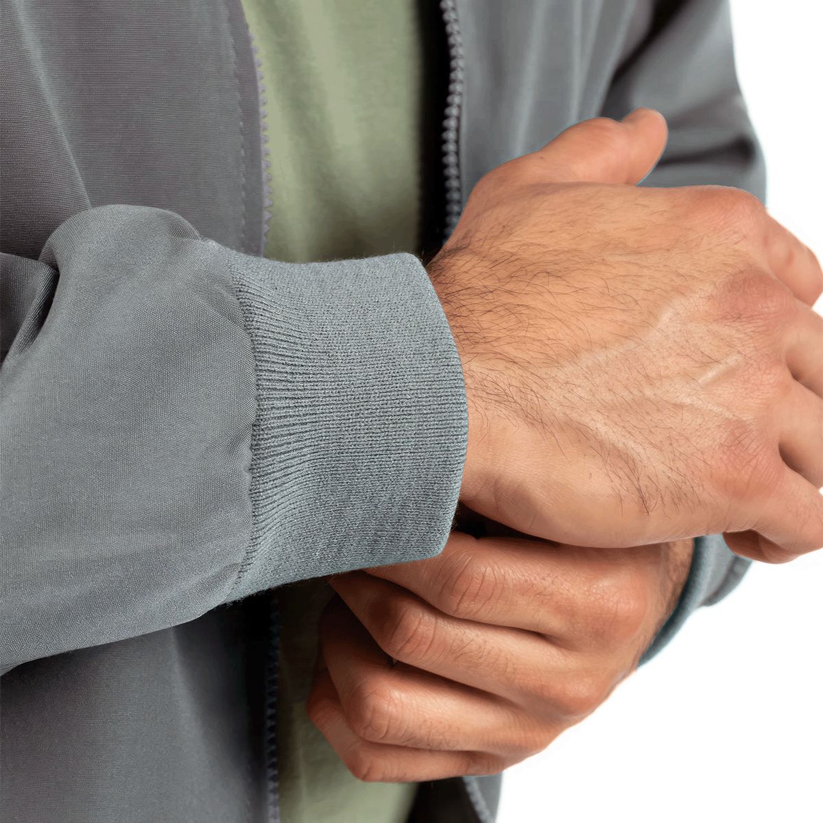 KAEROSHY - Casaca Legant Hombre Cuello Tejido - Gris