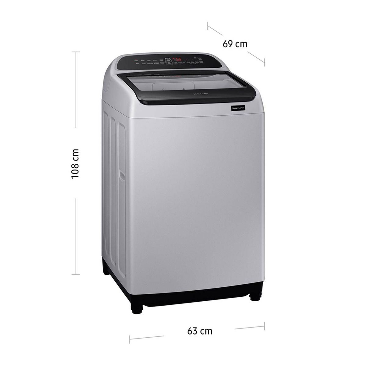 SAMSUNG - Lavadora Carga Superior Samsung 17 Kg WA17T6260BY - Gris
