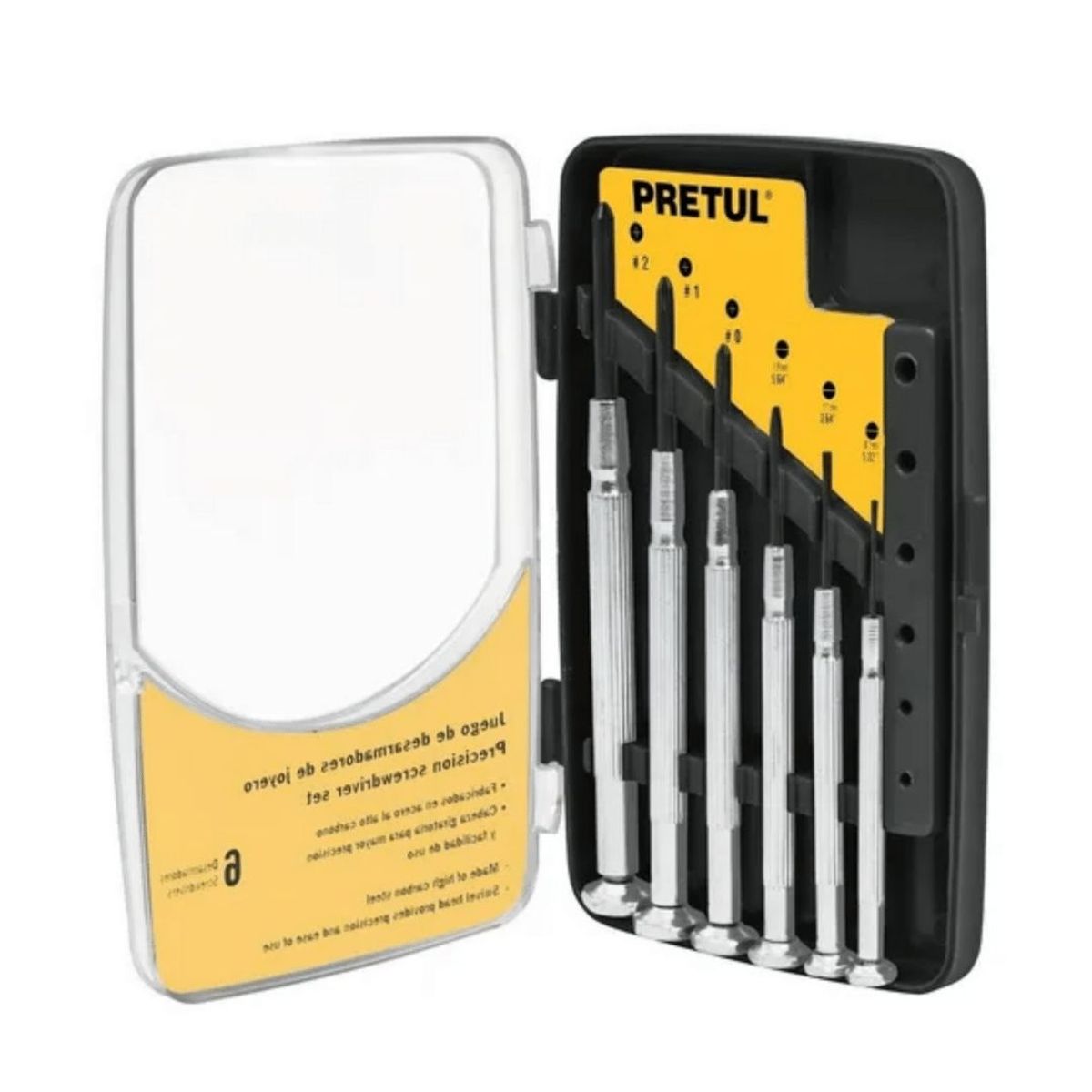 PRETUL - Desarmadores Metalicos De Precision 6pzas Joyero J-dej-6p
