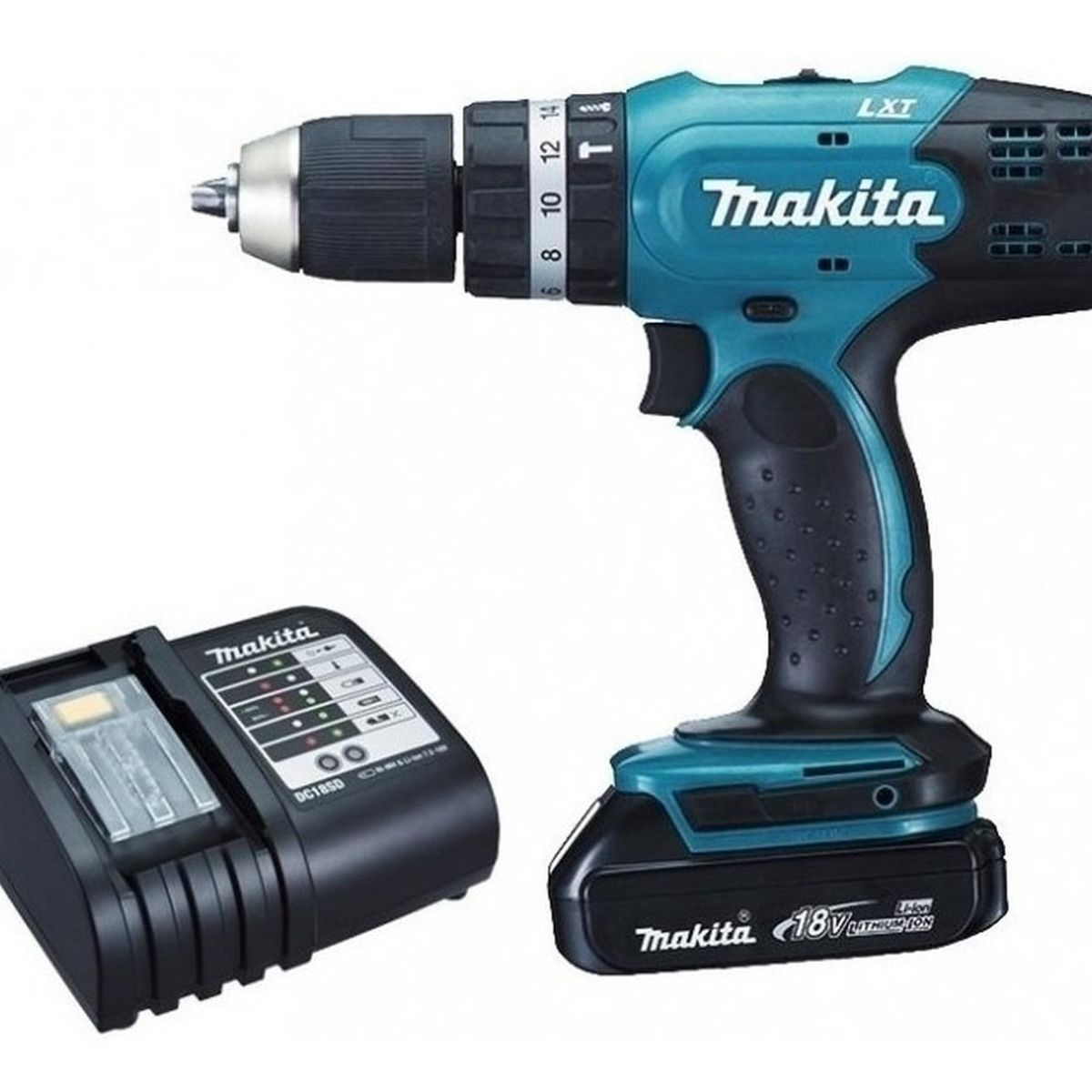 MAKITA - Taladro Percutor 1/2" 18V CXT 42 Nm c/ 1 Batería Makita DHP453X10