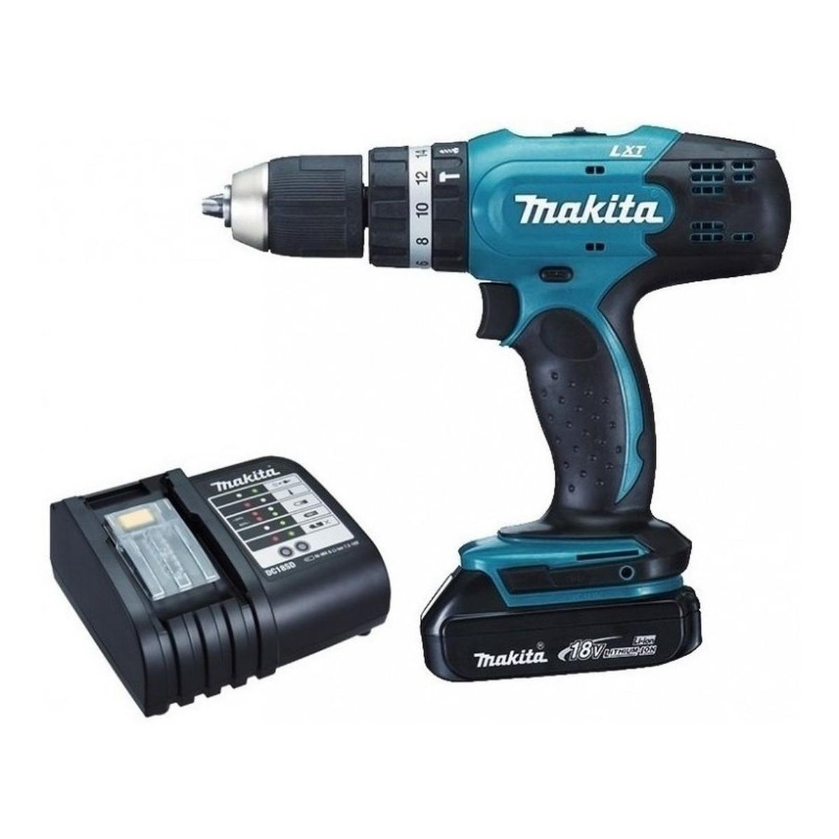 MAKITA - Taladro Percutor 1/2" 18V CXT 42 Nm c/ 1 Batería Makita DHP453X10