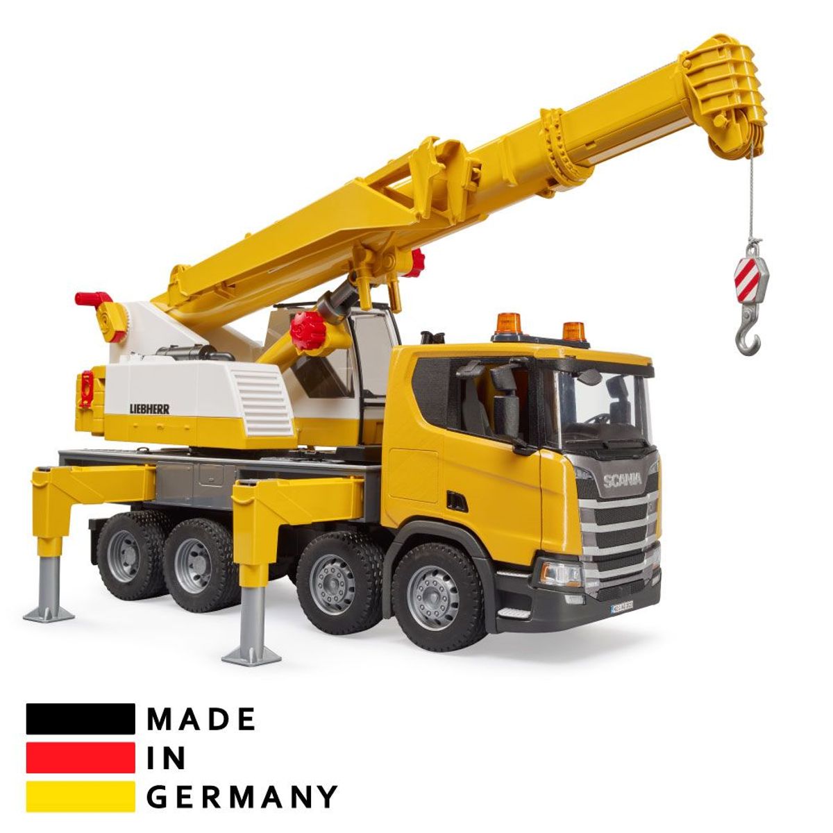 BRUDER - Juguete Funcional de Camión Grúa Scania Liebherr Bruder 03571 Fabricación Alemana