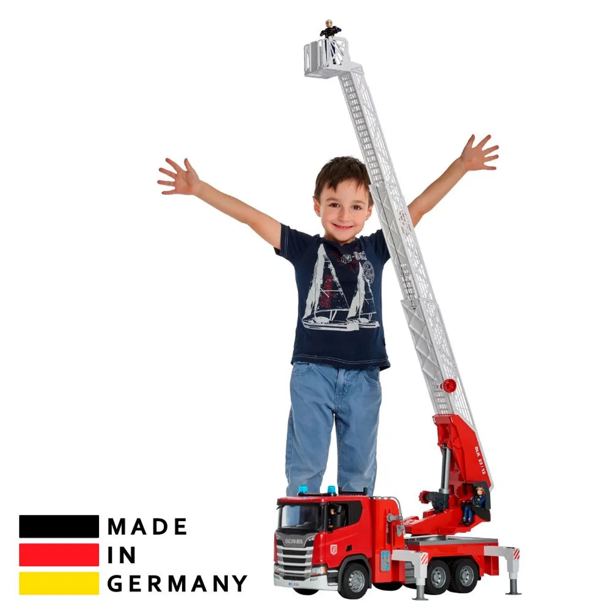 BRUDER - Juguete Camión Grande de Bombero con Escalera Bruder 3591