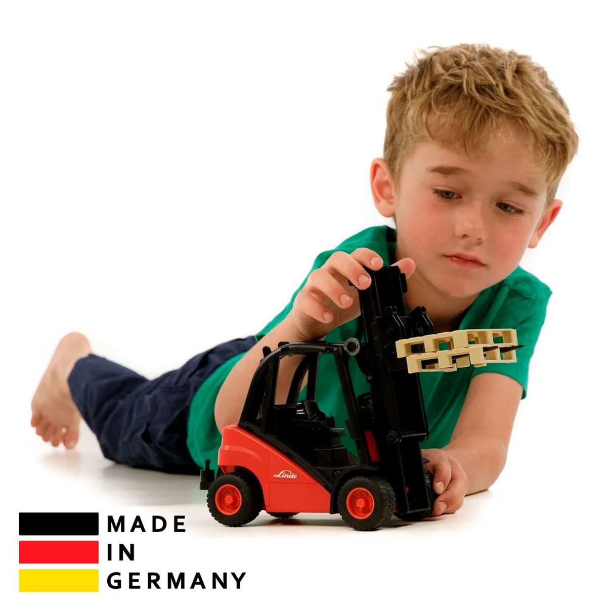 BRUDER - Juguete de Montacarga Pato Elevadora Linde Bruder 02511