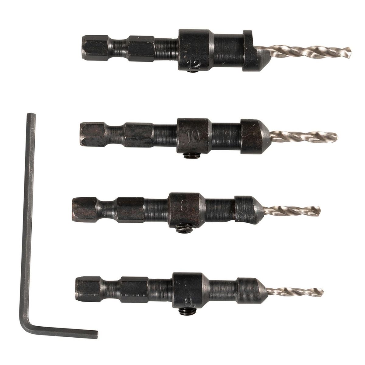 MAKITA - Broca Avellanador Hexagonal para Madera 4 Piezas Makita D-73455