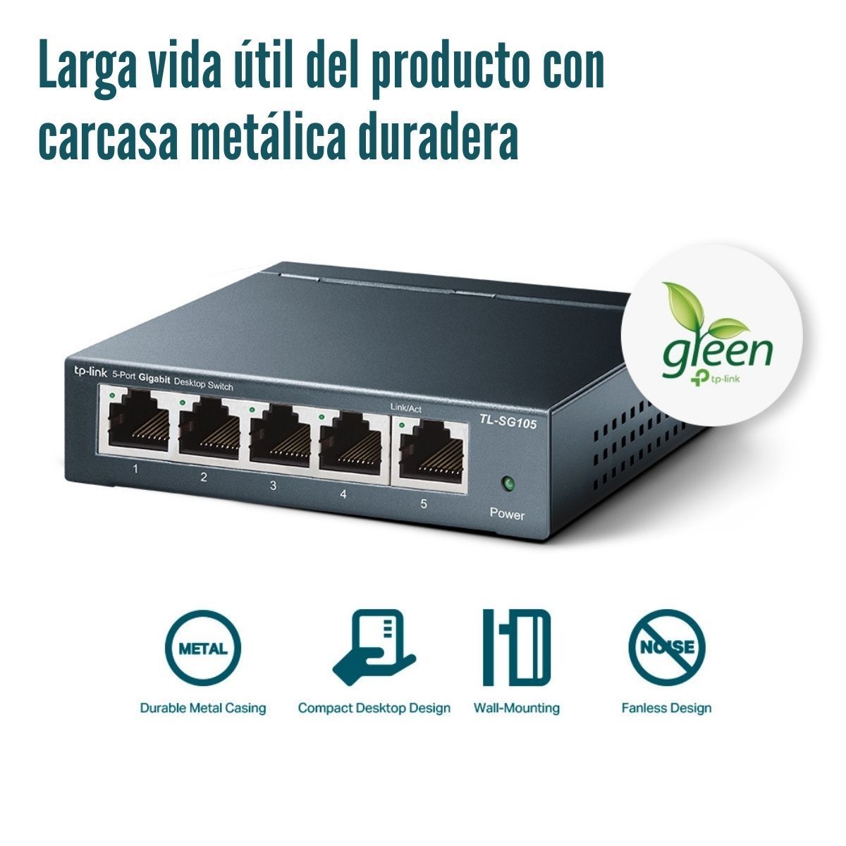 TP LINK - TP-Link - Switch TL-SG105 de 5 Puertos Gigabit Desktop