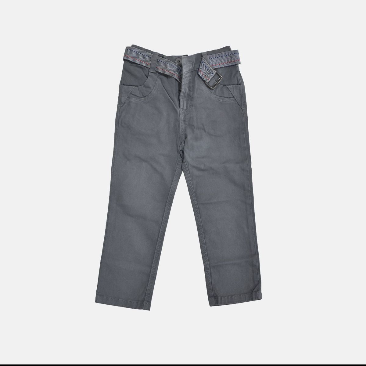 YONISTERS CLOTHING - Pantalón Drill Semipitillo Kids Stretch Yonisters Clothing Gris