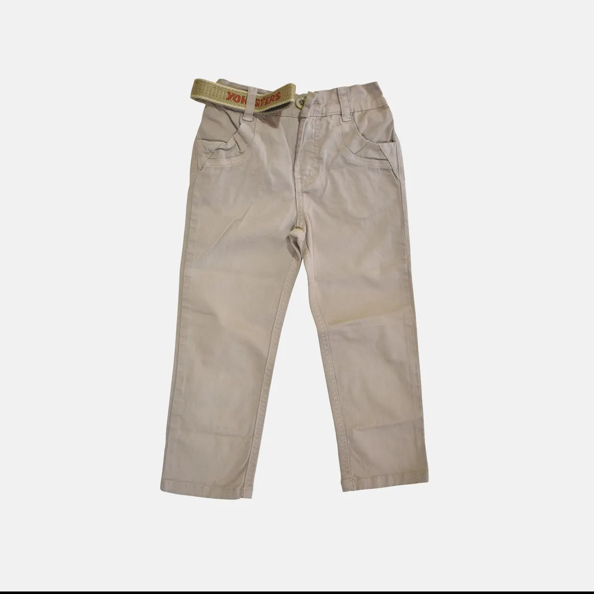 YONISTERS CLOTHING - Pantalón Drill Semipitillo Kids Stretch Yonisters Clothing Beige