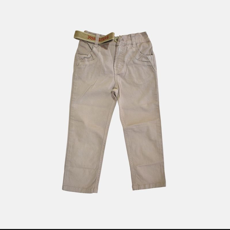 YONISTERS CLOTHING - Pantalón Drill Semipitillo Kids Stretch Yonisters Clothing Beige